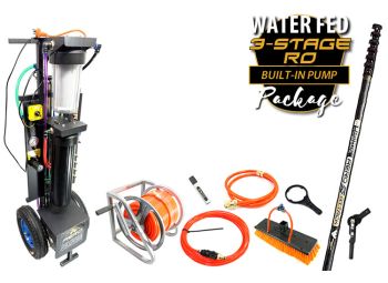 Complete Water Fed Package 3-Stage RO System w/ separate pump & 6m or 9m pole