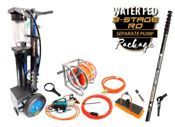Complete Water Fed Package 3-Stage RO System w/ separate pump & 6m or 9m pole