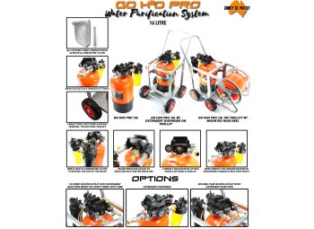 GO H2O PRO 16 Litre Portable De-ionisation System (optional trolley)