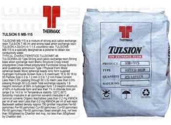 1000 LITRES TULSION VIRGIN MIXED BED RESIN