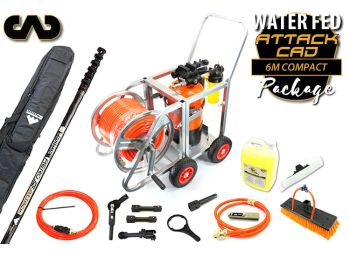 Complete Water Fed Package Aero Attack CAD 6m Compact (100% carbon pole 6.0m–15.0m DeVito)