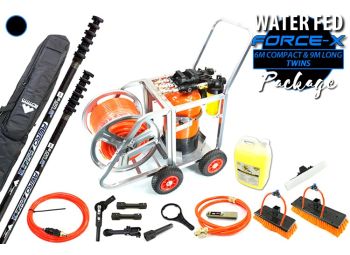 Complete Water Fed Package Aero Force-X Twins (2 x 100% carbon poles (6.0m + 9.0m))