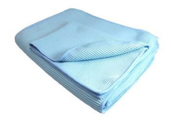 Waffle Weave Microfibre Cleaning & Detailing Cloth 40x60cm (light blue)
