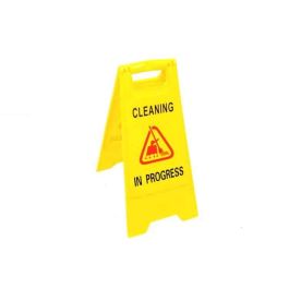 A-Frame Cleaning in Progress Safety Sign