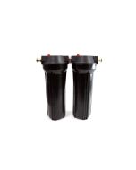 2 x 10″ x 2.5″ Housings Complete with Sediment & Carbon 5 Micron Filters