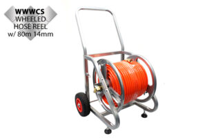 80m 14mm Hose on Stand-Alone Compact Metal Reel